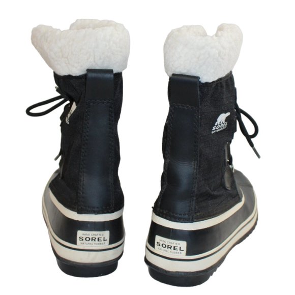 Sorel Carnival Cold Weather Black Stone Sherpa Pile Snow Cuff Boot, Size… - Picture 7 of 9
